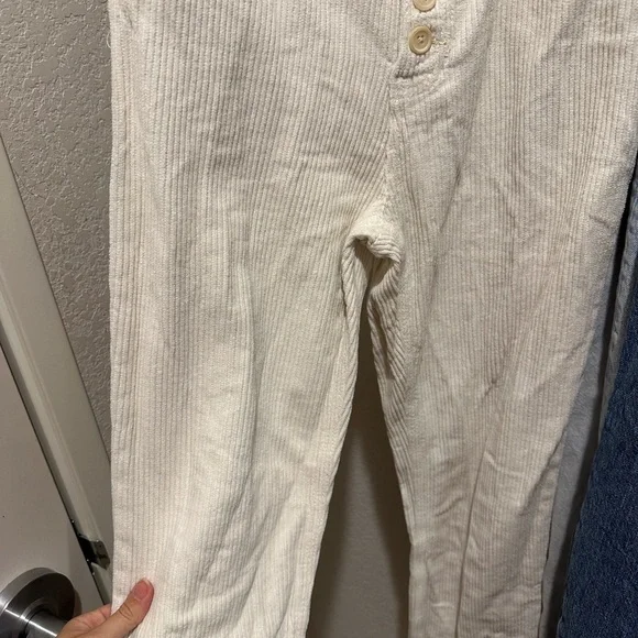 Reformation Cynthia Button Fly High Rise Straight Corduroy Pants - Picture 7 of 7